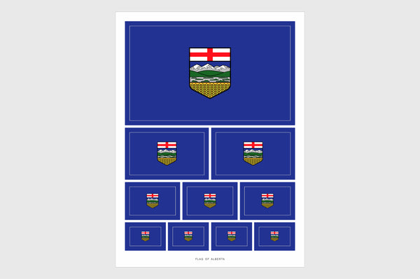 Alberta Flag Sticker, Weatherproof Vinyl Albertan Flag Stickers