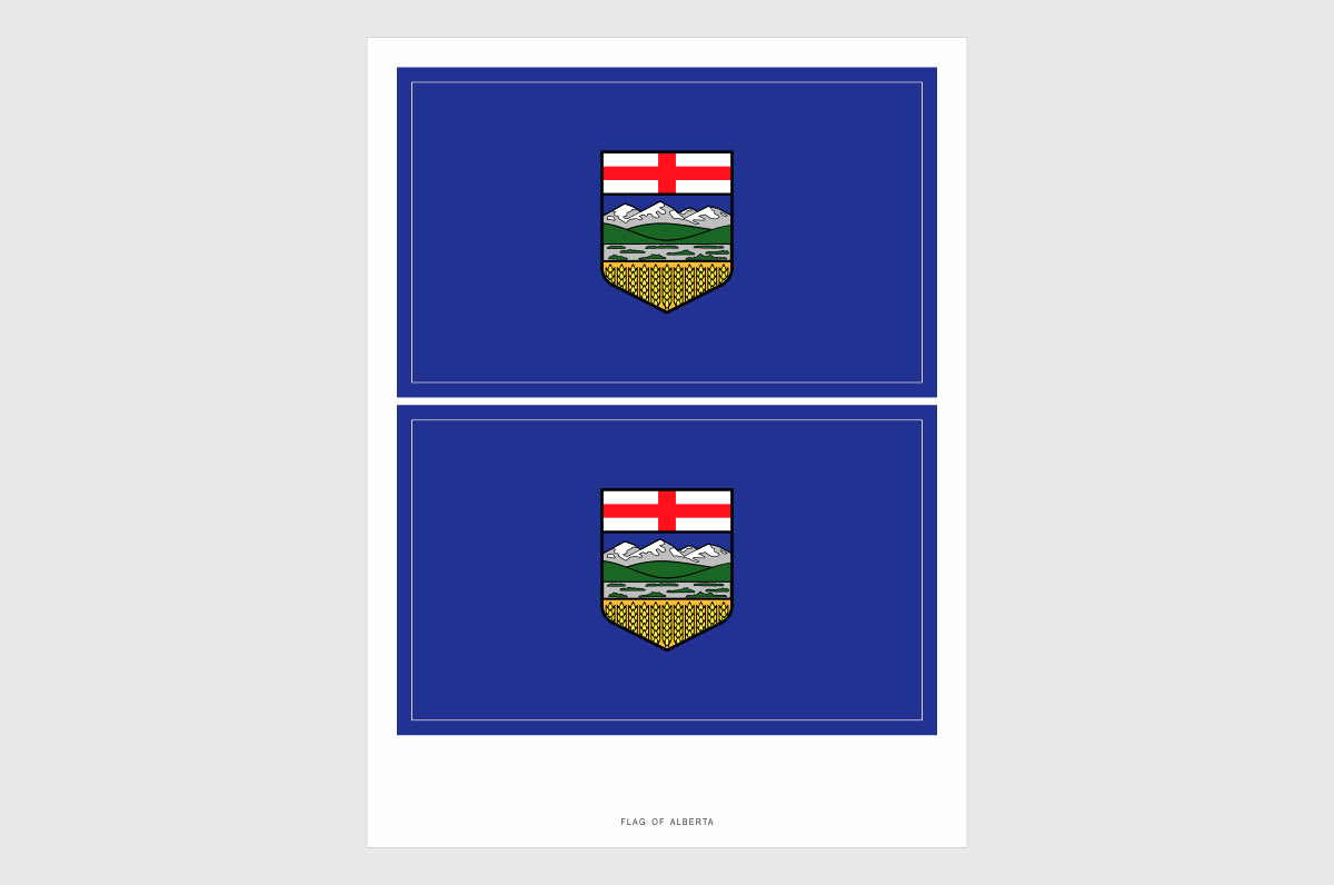 vinyl alberta flag stickers 2 on a sheet 