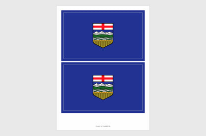 vinyl alberta flag stickers 2 on a sheet 