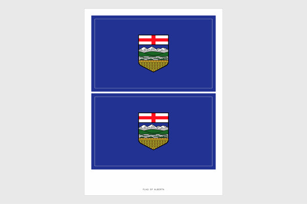 Alberta Flag Sticker, Weatherproof Vinyl Albertan Flag Stickers