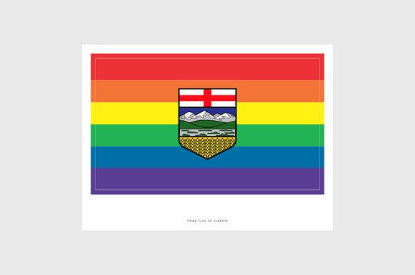 Alberta LGBTQ Pride Flag Stickers