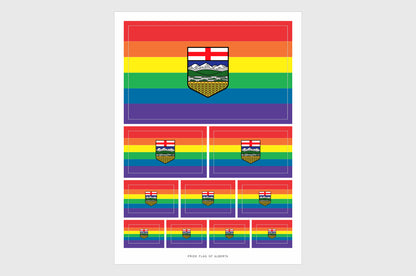 Alberta LGBTQ Pride Flag Stickers