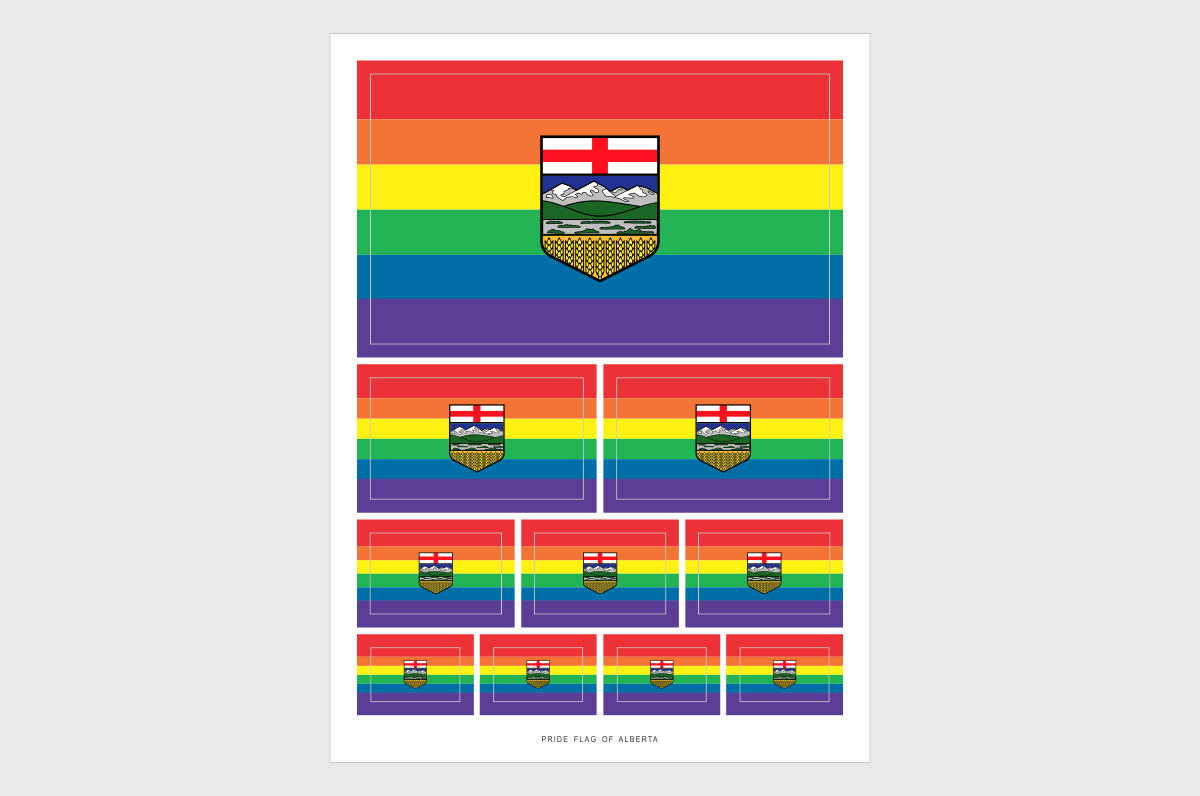 Alberta LGBTQ Pride Flag Stickers