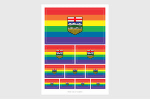 Alberta LGBTQ Pride Flag Stickers