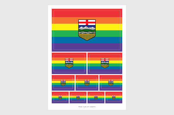 Alberta LGBTQ Pride Flag Stickers