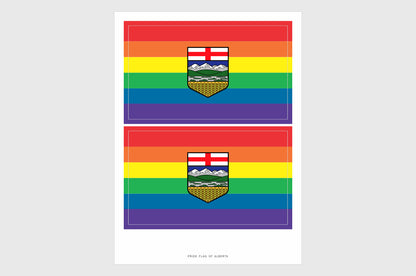 Alberta LGBTQ Pride Flag Stickers