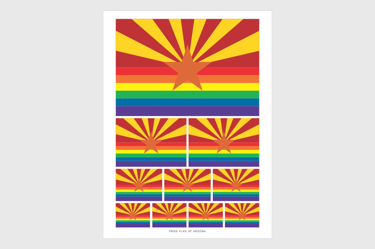 Arizona LGBTQ Pride Flag Stickers