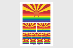 Arizona LGBTQ Pride Flag Stickers
