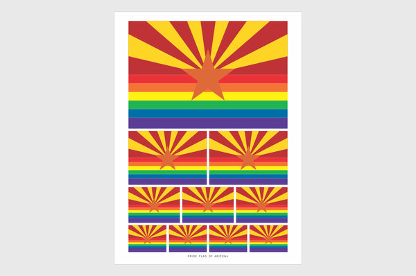 Arizona LGBTQ Pride Flag Stickers