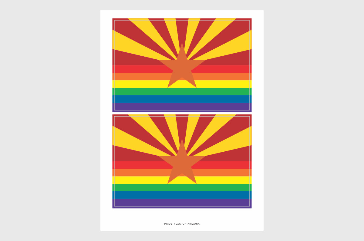 Arizona LGBTQ Pride Flag Stickers