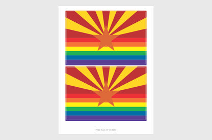 Arizona LGBTQ Pride Flag Stickers