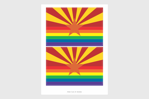 Arizona LGBTQ Pride Flag Stickers