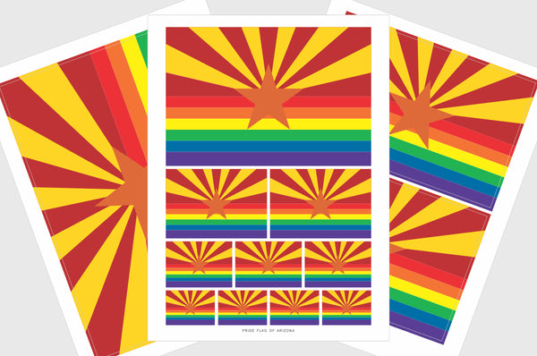 Arizona LGBTQ Pride Flag Stickers