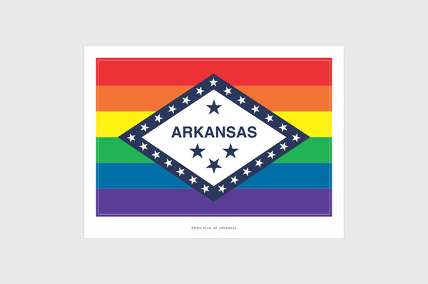 Arkansas LGBTQ Pride Flag Stickers