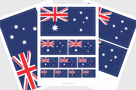 Australia Flag Sticker, Weatherproof Vinyl Australian Flag Stickers