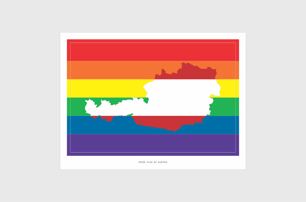 Austria LGBTQ Pride Flag Stickers