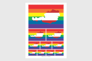 Austria LGBTQ Pride Flag Stickers