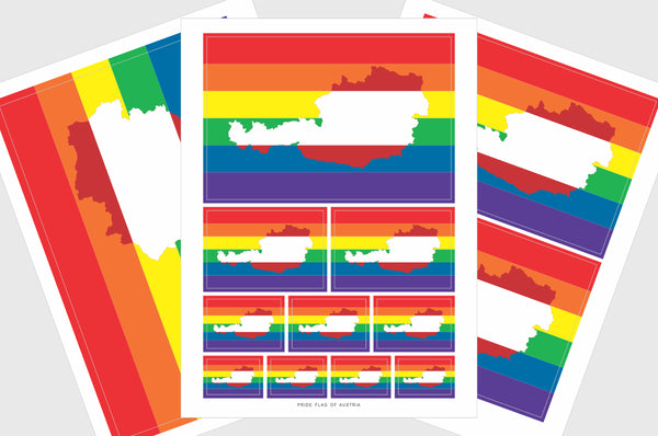 Austria LGBTQ Pride Flag Stickers