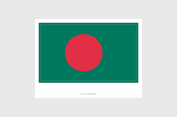 Bangladesh Flag Sticker, Weatherproof Vinyl Bangladesh Flag Stickers