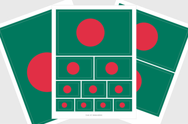 Bangladesh Flag Sticker, Weatherproof Vinyl Bangladesh Flag Stickers
