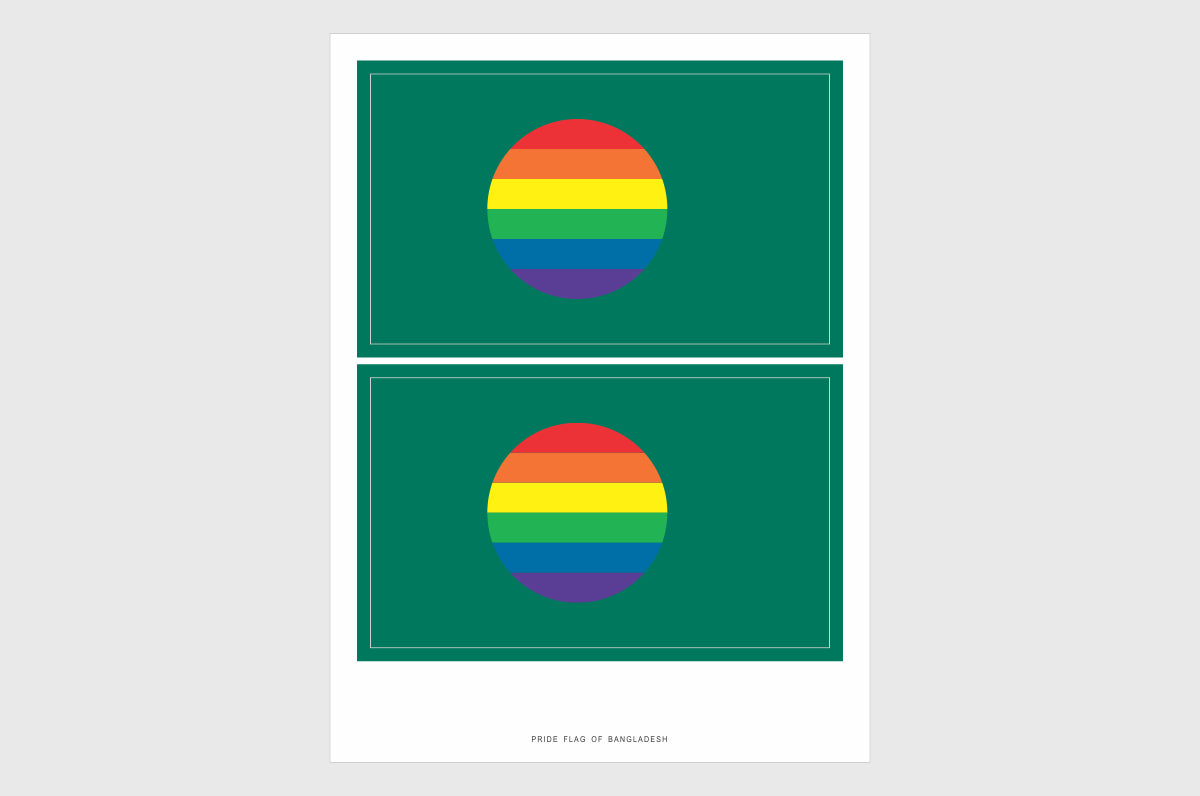 Bangladesh LGBTQ Pride Flag Stickers