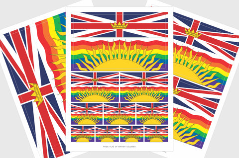 British Columbia LGBTQ Pride Flag Stickers