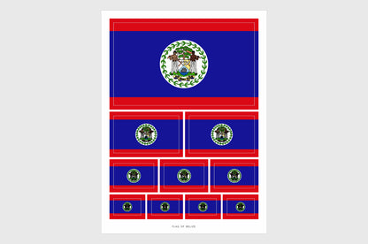 Belize Flag Stickers
