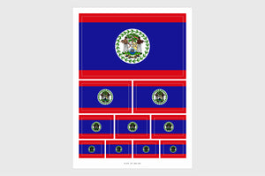 Belize Flag Stickers