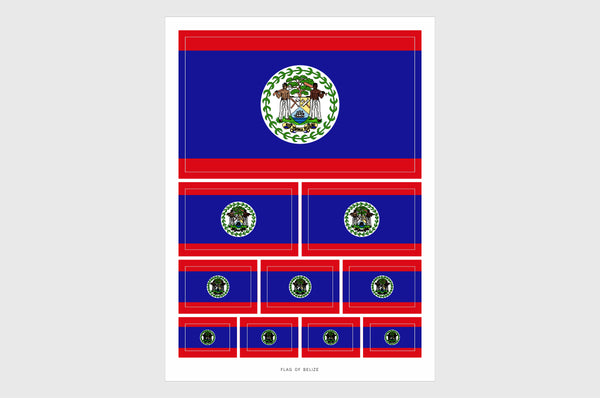 Belize Flag Stickers