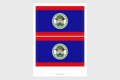 Belize Flag Stickers