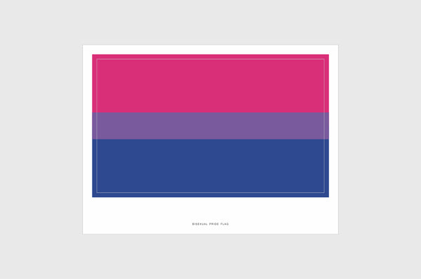 Bisexual Pride Flag Sticker, Weatherproof Vinyl Flag Stickers