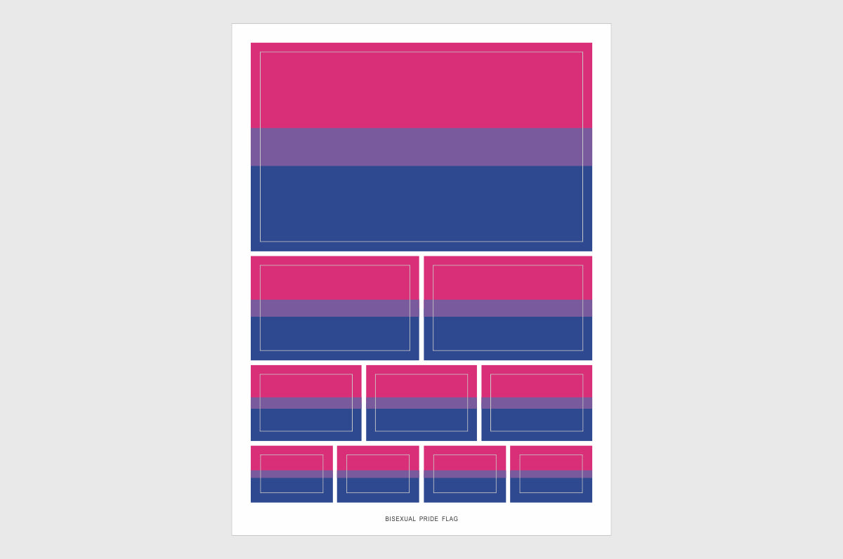Bisexual Pride Flag Sticker, Weatherproof Vinyl Flag Stickers