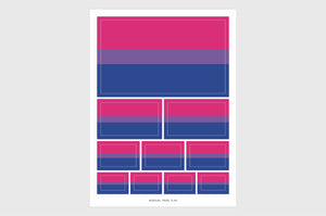 Bisexual Pride Flag Stickers