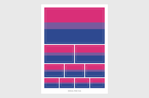 Bisexual Pride Flag Stickers