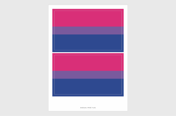 Bisexual Pride Flag Stickers