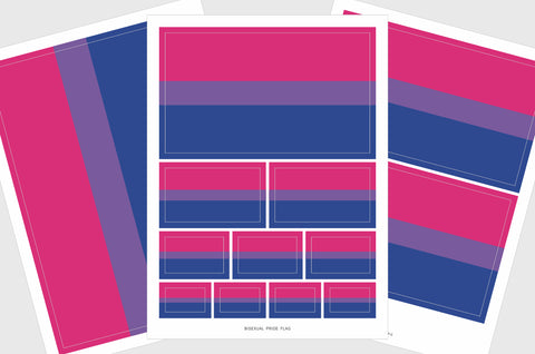 Bisexual Pride Flag Sticker, Weatherproof Vinyl Flag Stickers