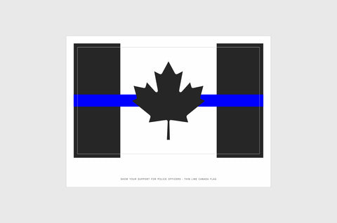 Canada Thin Blue Line Flag Stickers