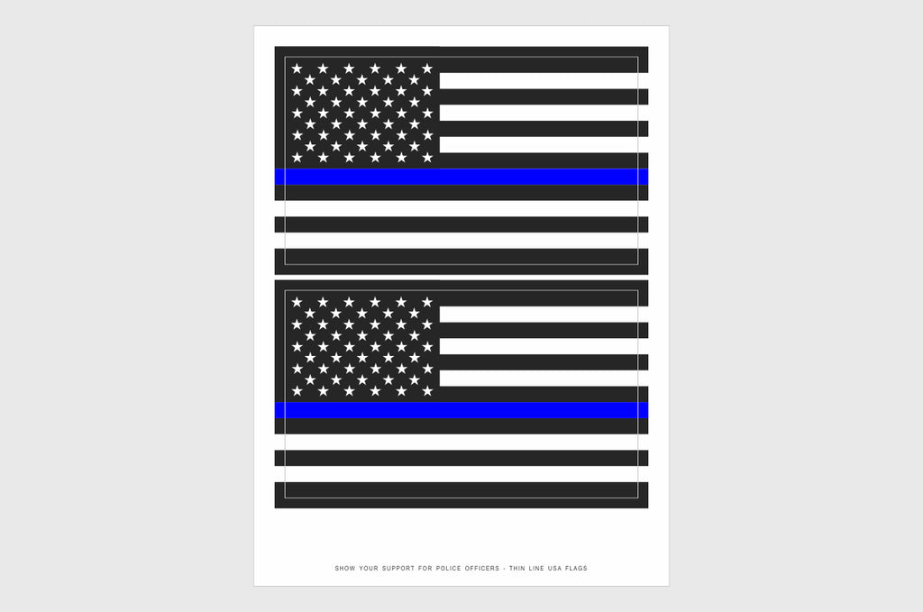 Thin Blue Line Flag, Flags Blue White