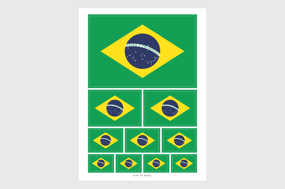 Brazil Flag Stickers