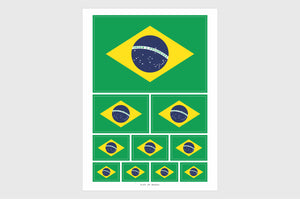 Brazil Flag Stickers