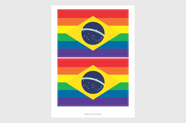 Brazil LGBTQ Pride Flag Stickers