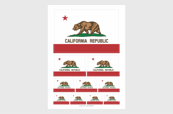 California Flag Stickers