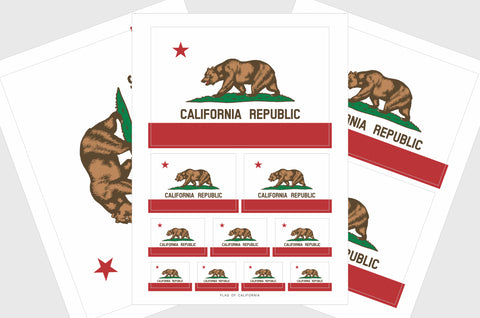 California Flag Stickers