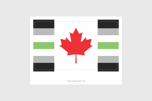 Canada Agender Pride Flag Stickers