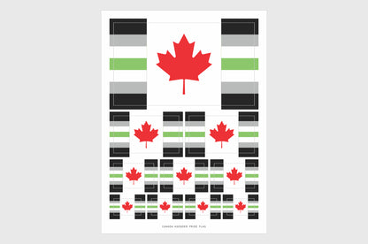Canada Agender Pride Flag Stickers