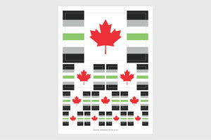 Canada Agender Pride Flag Stickers