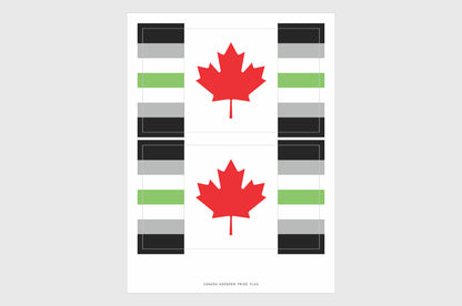 Canada Agender Pride Flag Stickers
