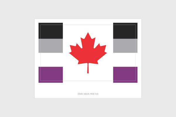 Canada Asexual Pride Flag Stickers