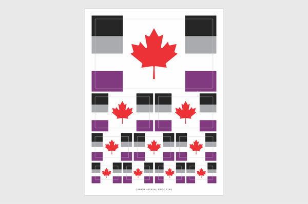 Canada Asexual Pride Flag Stickers