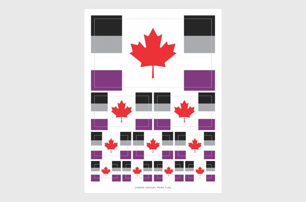 Canada Asexual Pride Flag Stickers